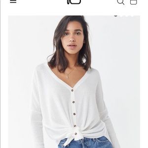 Out from Under Thermal Button Front Top